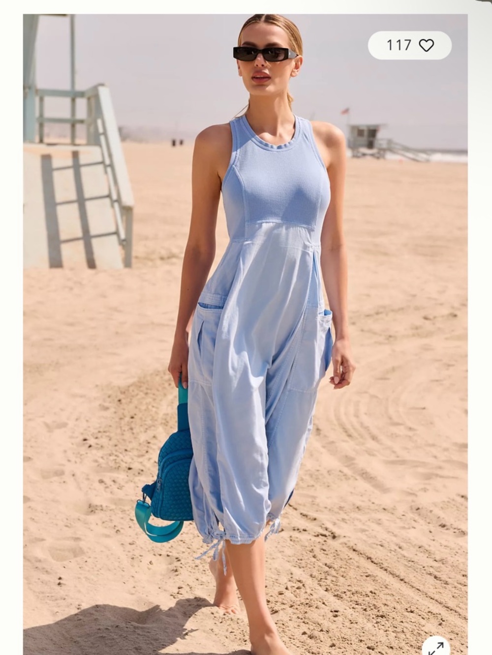 Daily Practice by Anthropologie Sky High Midi Dress - Sky Blue